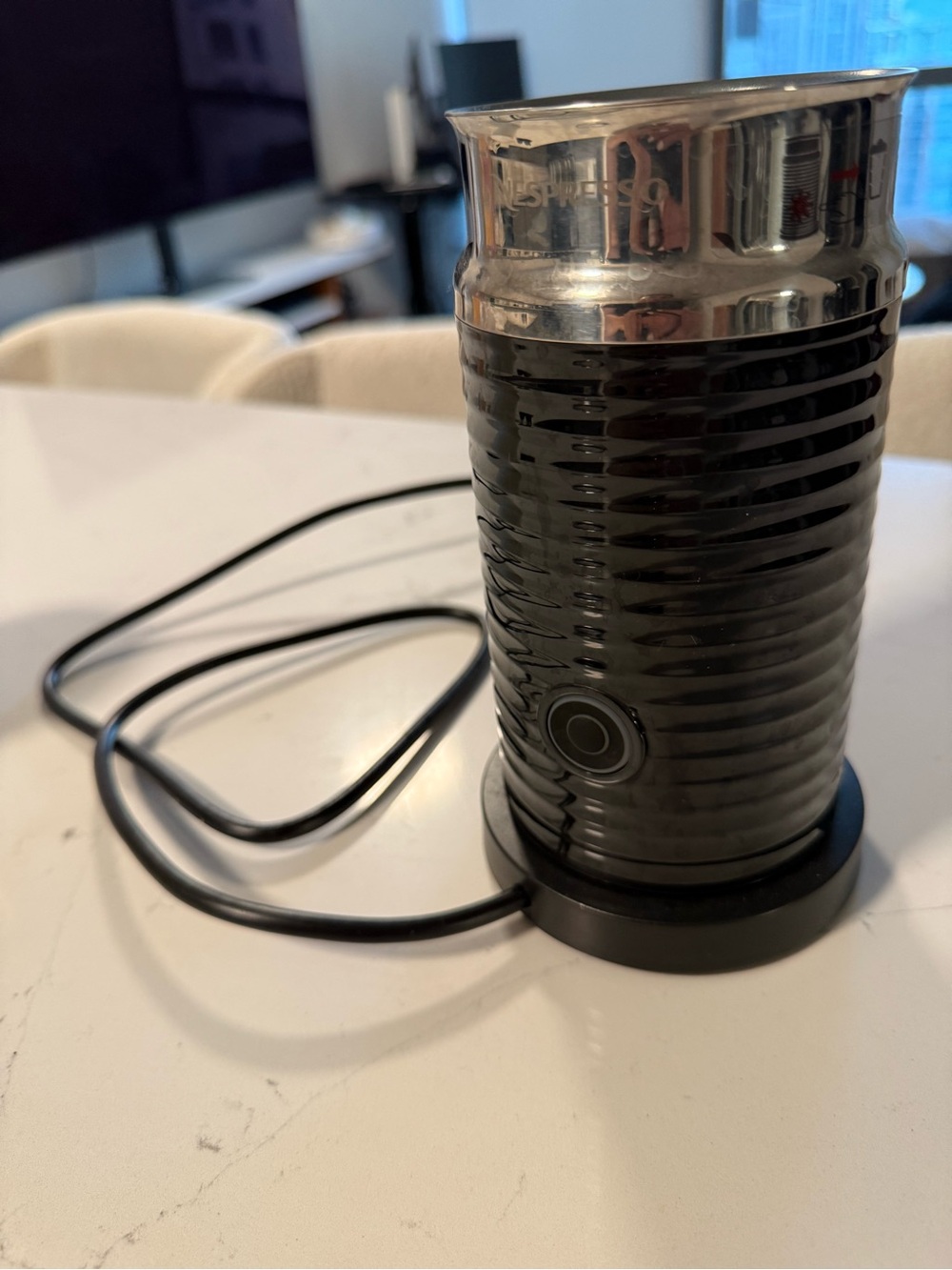 Nespresso Black and Silver Electric Milk Frother